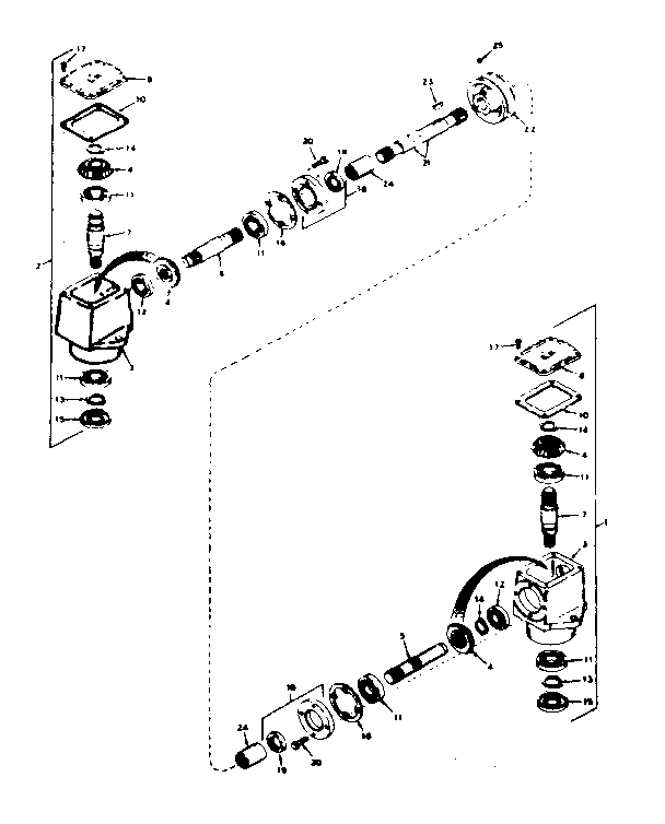 R-angle Drive-r & L Hand Diagram and Parts List for 13181341  Craftsman Lawn Mower