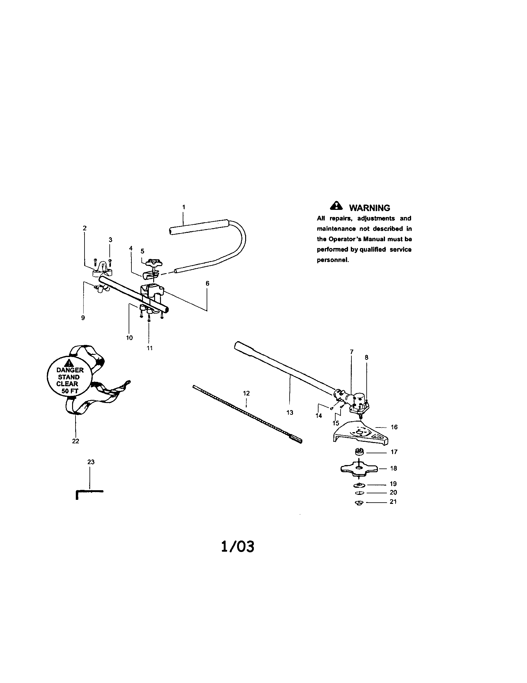 Brushcutter Diagram and Parts List for 944511590  Craftsman Trimmer