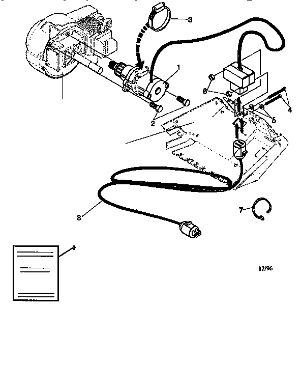 Electric Starter Diagram and Parts List for 536884570  Craftsman Snow Blower