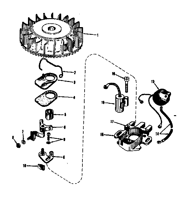Magneto (phelon F-3220-g) Diagram and Parts List for 143102070  Craftsman Engine