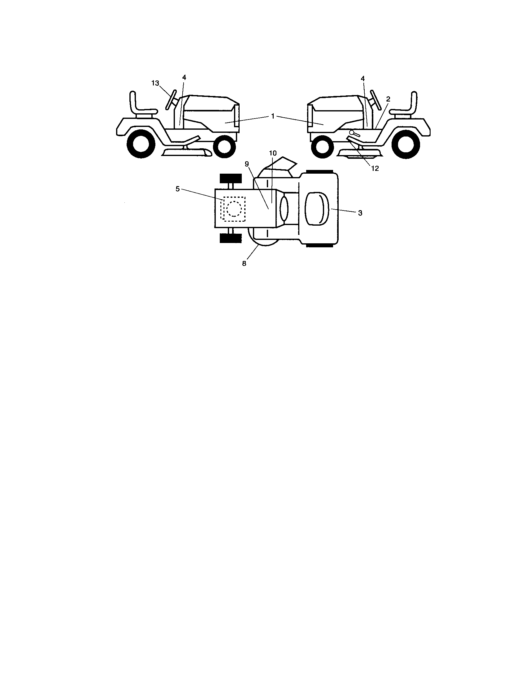Decals Diagram and Parts List for 917276642  Craftsman Lawn Tractor