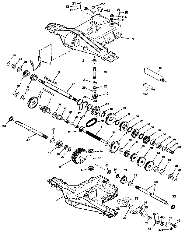 Replacement Parts Diagram and Parts List for 143930-032  Craftsman Lawn Tractor