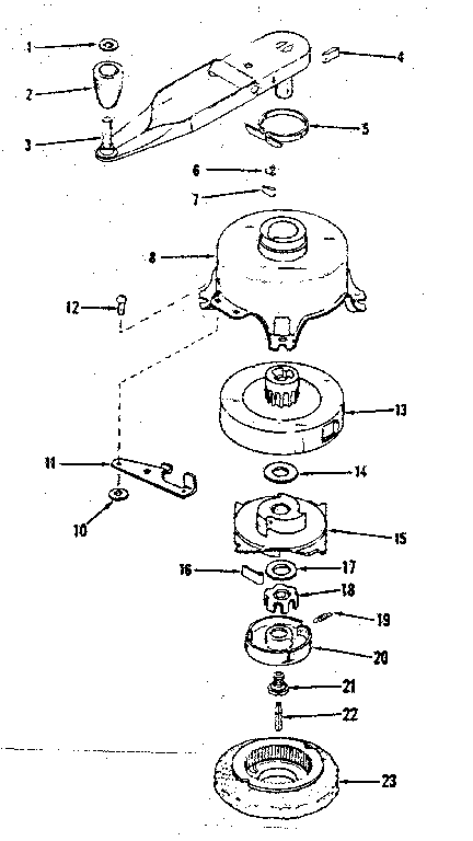 Ratchet Self Starter No. 30067 Diagram and Parts List for 143102040  Craftsman Engine