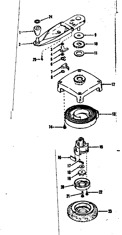 Self Starter No.30135 Diagram and Parts List for 143103060  Craftsman Engine