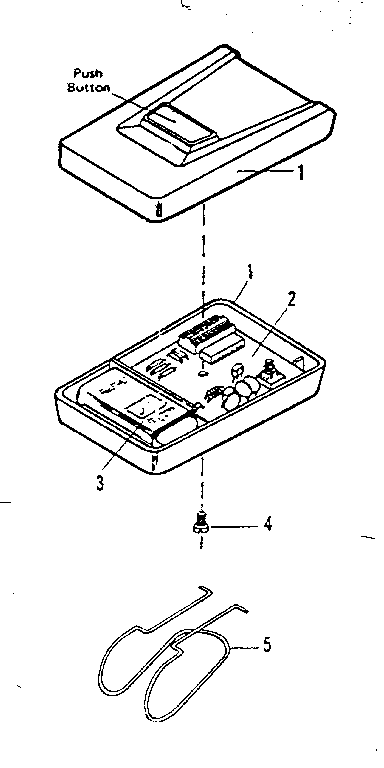 Transmitter Diagram and Parts List for 139664756  Craftsman Garage Door Opener