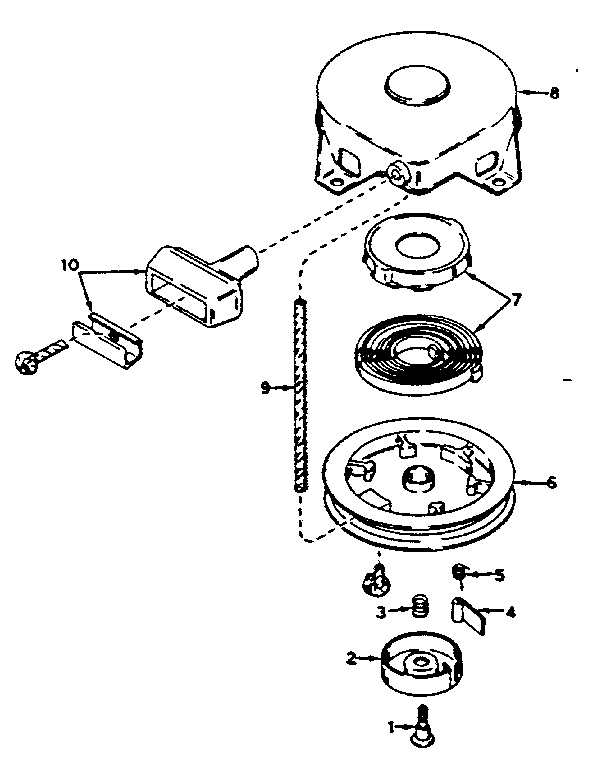 Rewind Starter Diagram and Parts List for 143566232  Craftsman Engine