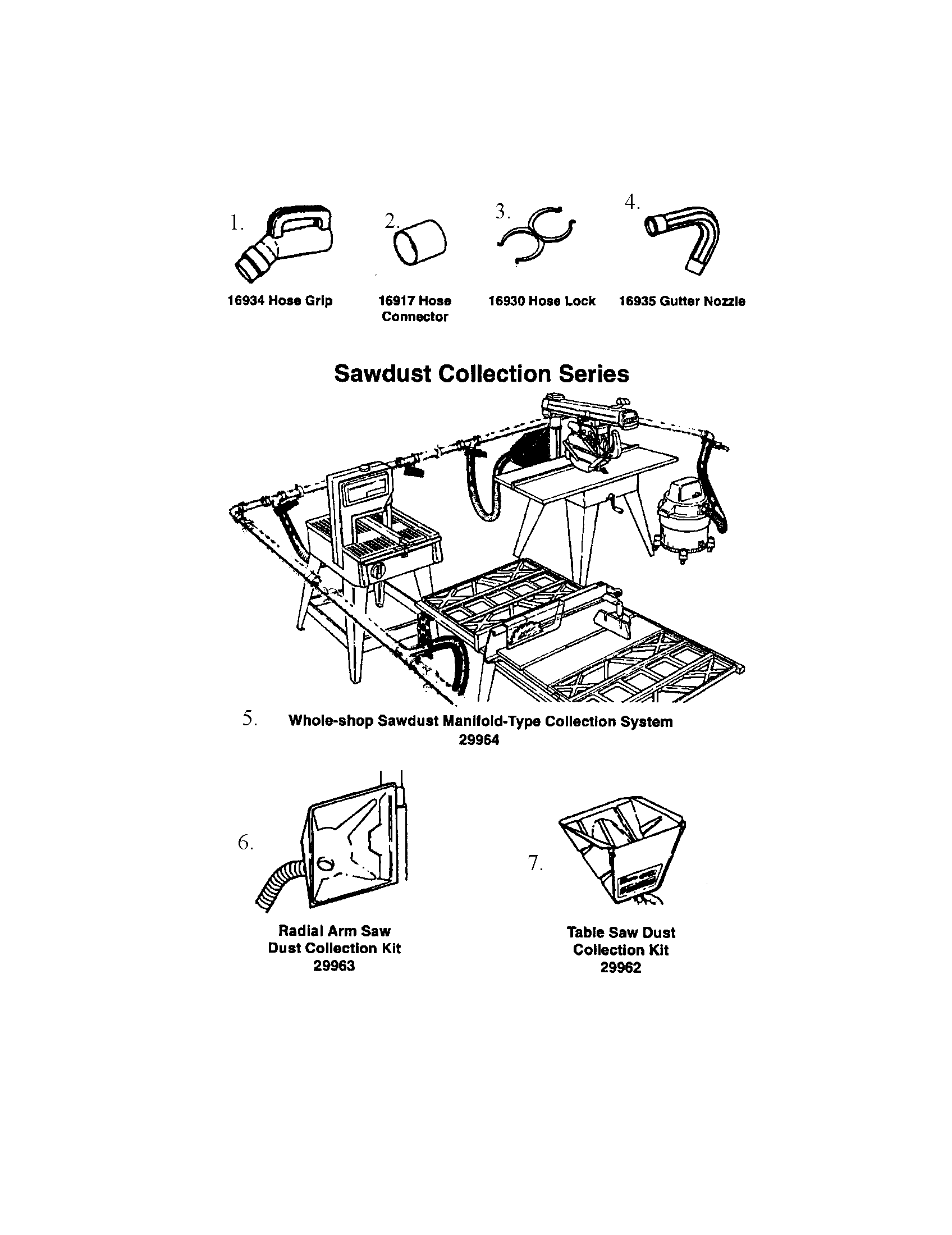 Attachments Diagram and Parts List for 113170370  Craftsman Utility Vacuum