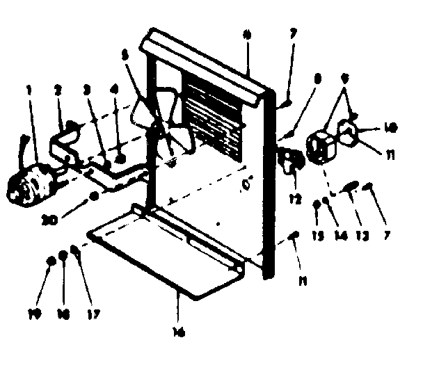 Fan Motor Assembly Diagram and Parts List for 113201531  Craftsman Welder