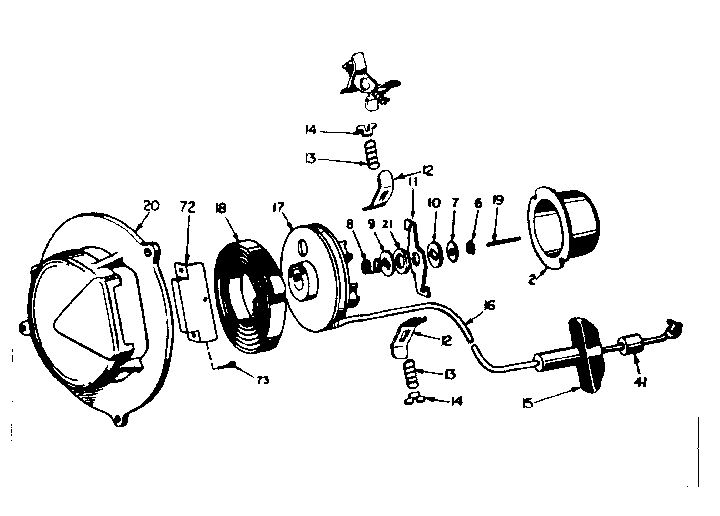 Rewind Starter Diagram and Parts List for 91760035  Craftsman Chainsaw
