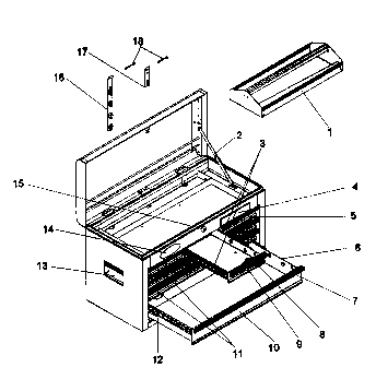 Chest Diagram and Parts List for 70621081  Craftsman Tool Stand & Cart