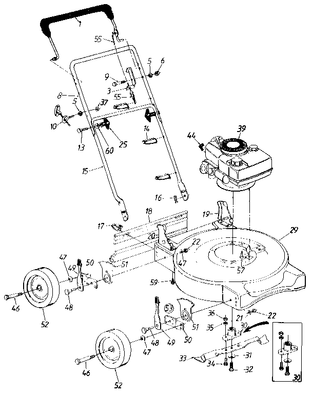 Mower Deck Diagram and Parts List for 247384281  Craftsman Lawn Mower