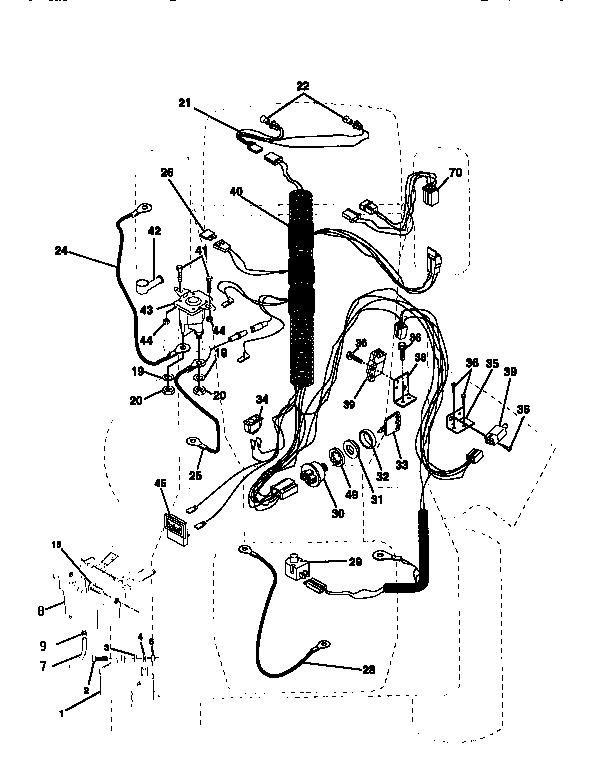 Electrical Diagram and Parts List for 917256510  Craftsman Lawn Tractor