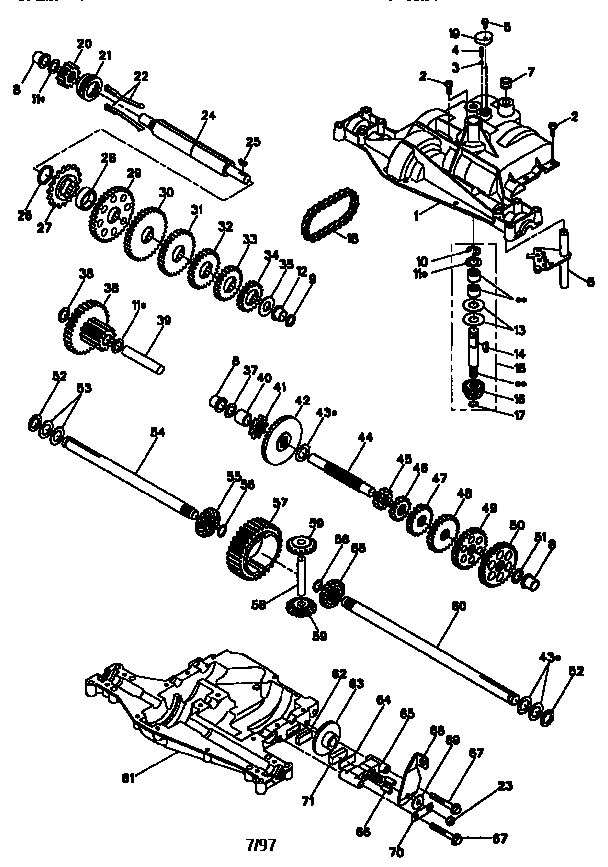 Dana Transaxle 4360-113 Diagram and Parts List for 917270610  Craftsman Lawn Tractor
