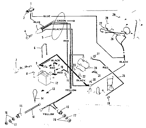 Wiring Diagram Diagram and Parts List for 536250922  Craftsman Lawn Tractor