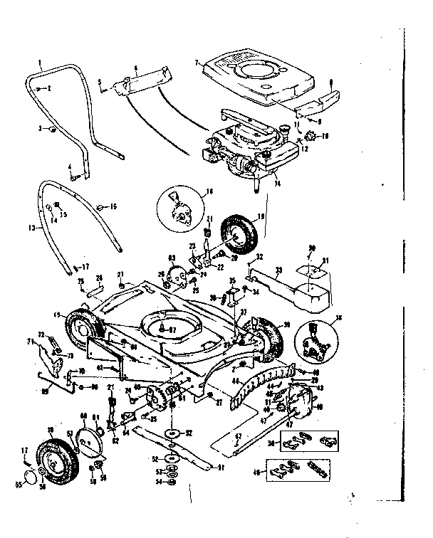 Exploded View-mower Deck Diagram and Parts List for 13197774  Craftsman Lawn Mower