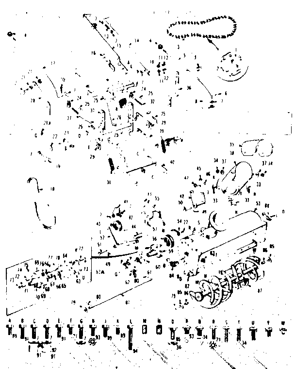 Replacement Parts Diagram and Parts List for 917251820  Craftsman Snow Blower