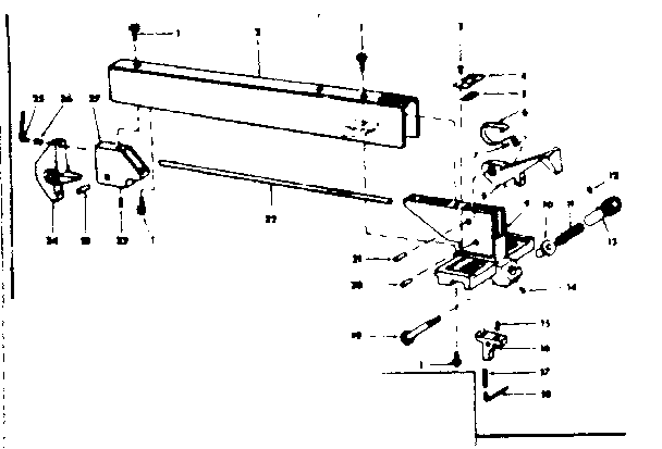 Fence Assembly Diagram and Parts List for 11329952  Craftsman Power Motor