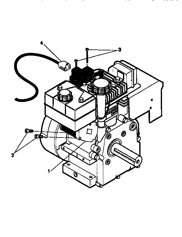 Motor Assembly Diagram and Parts List for 536886622  Craftsman Snow Blower