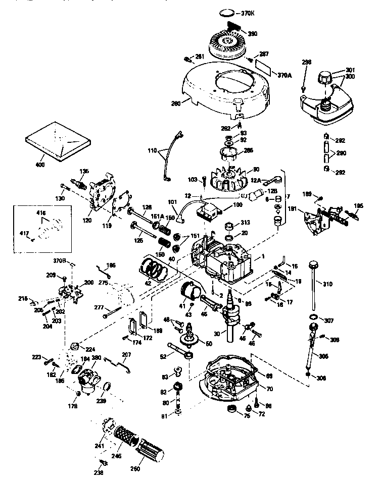 Engine (71/143) 143.965018 Diagram and Parts List for 143965018  Craftsman Engine
