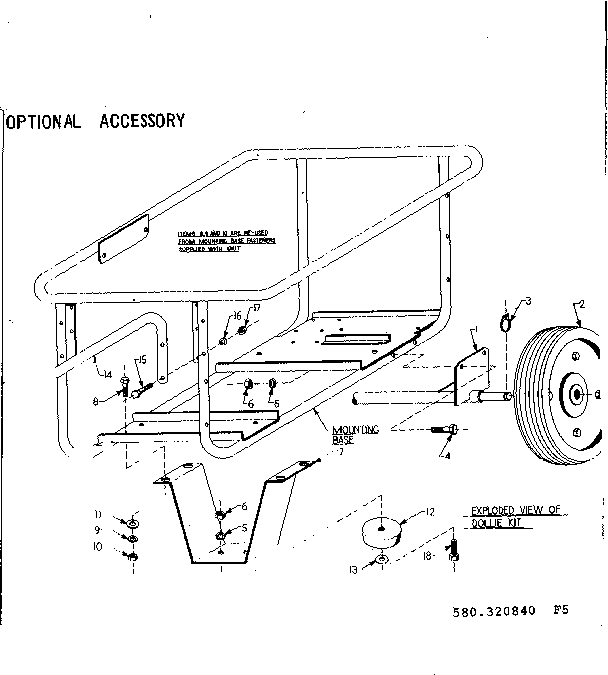 Dollie Kit Diagram and Parts List for 580320840  Craftsman Engine