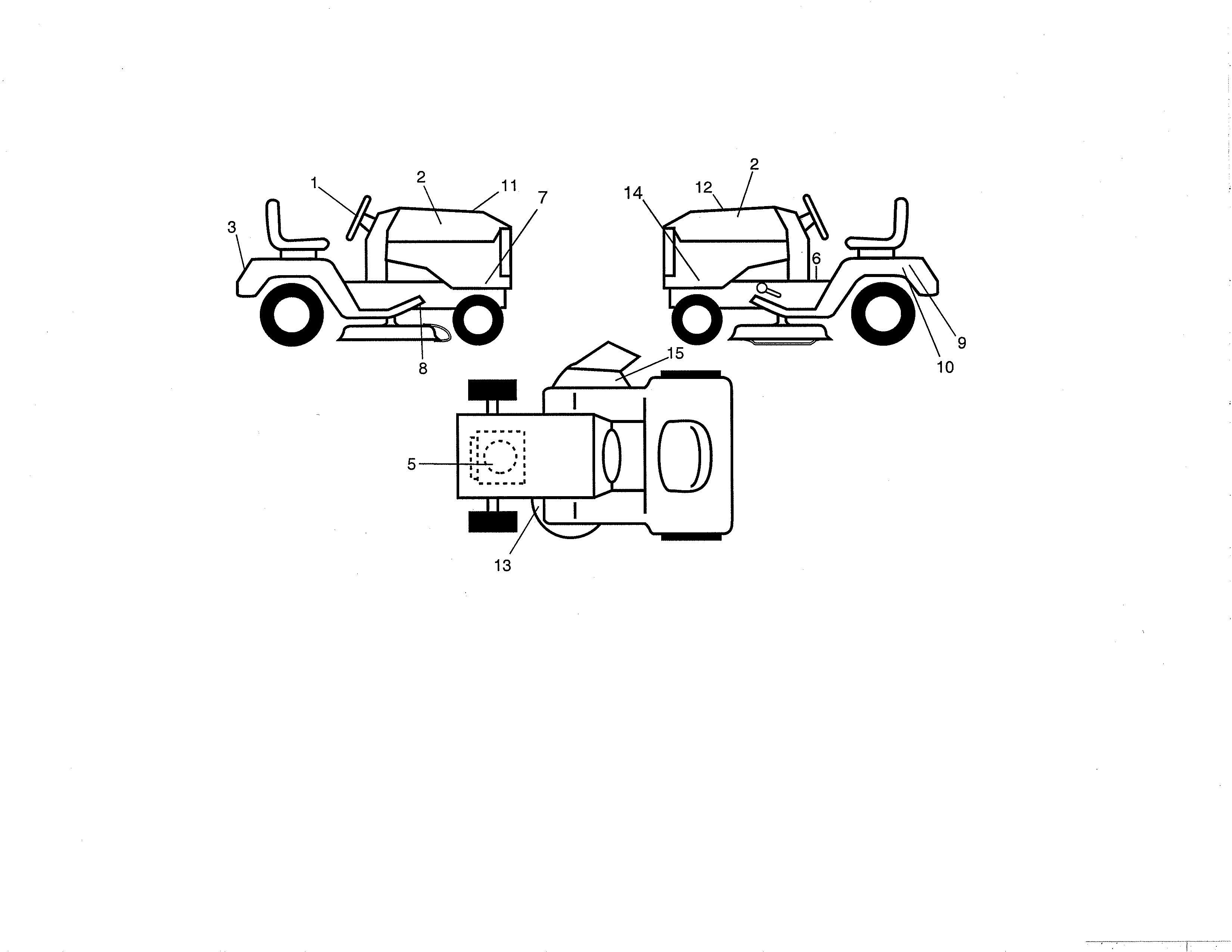 Decals Diagram and Parts List for 917203900  Craftsman Lawn Tractor