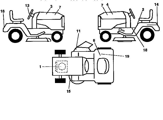 Decals Diagram and Parts List for 917259980  Craftsman Lawn Tractor