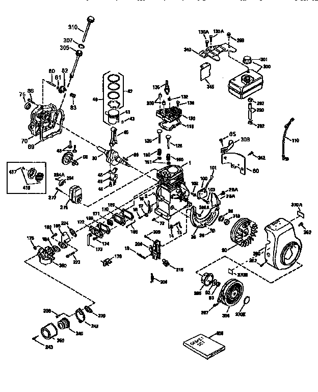 4 Cycle Engine Div 71/143 Diagram and Parts List for 143963505  Craftsman Engine
