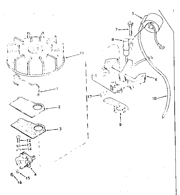 Magneto No. 610659 Diagram and Parts List for 200583111  Craftsman Engine
