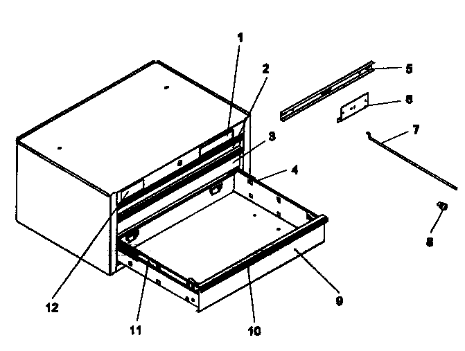 Tool Chest Diagram and Parts List for 706597033  Craftsman Tool Stand & Cart