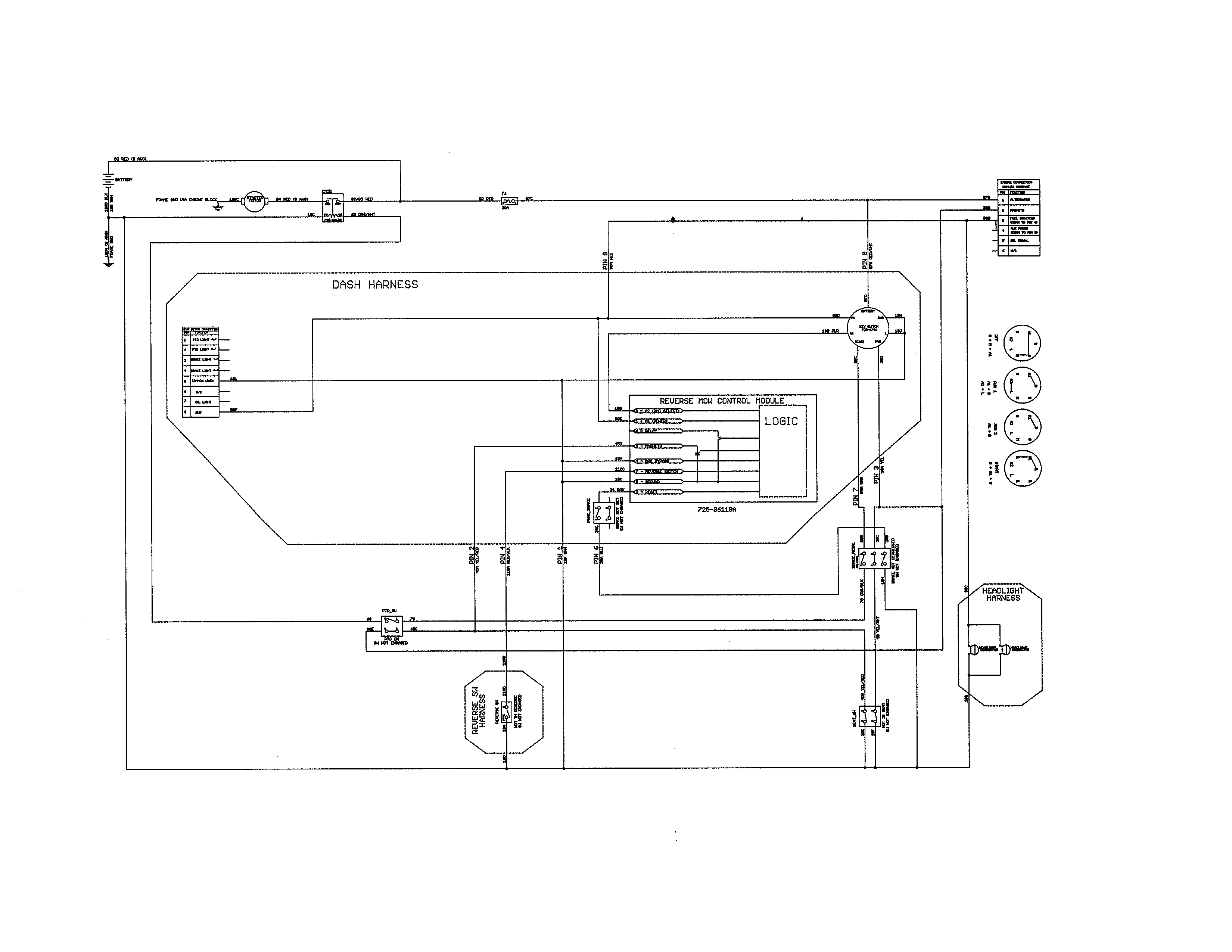 Wiring Diagram Diagram and Parts List for 247270380  Craftsman Lawn Tractor