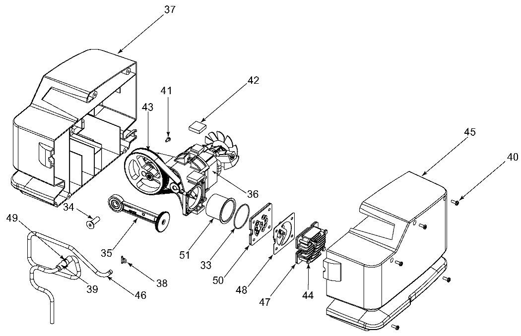PUMP Diagram and Parts List for 919-16714 Type 1 Craftsman Compressor