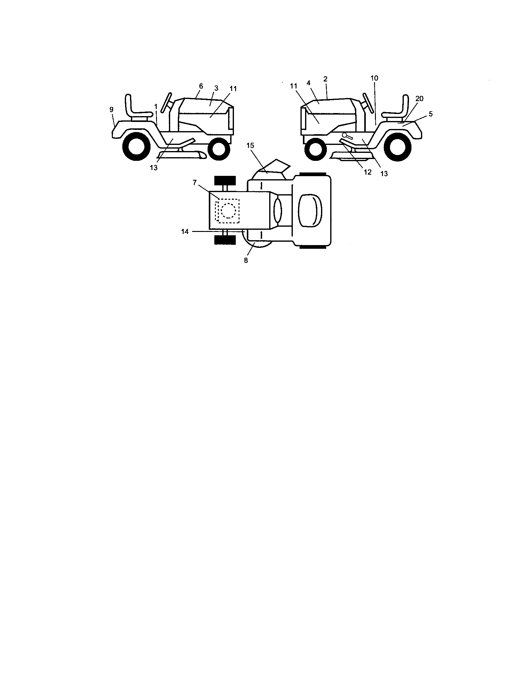 Decals Diagram and Parts List for 917275750  Craftsman Lawn Tractor