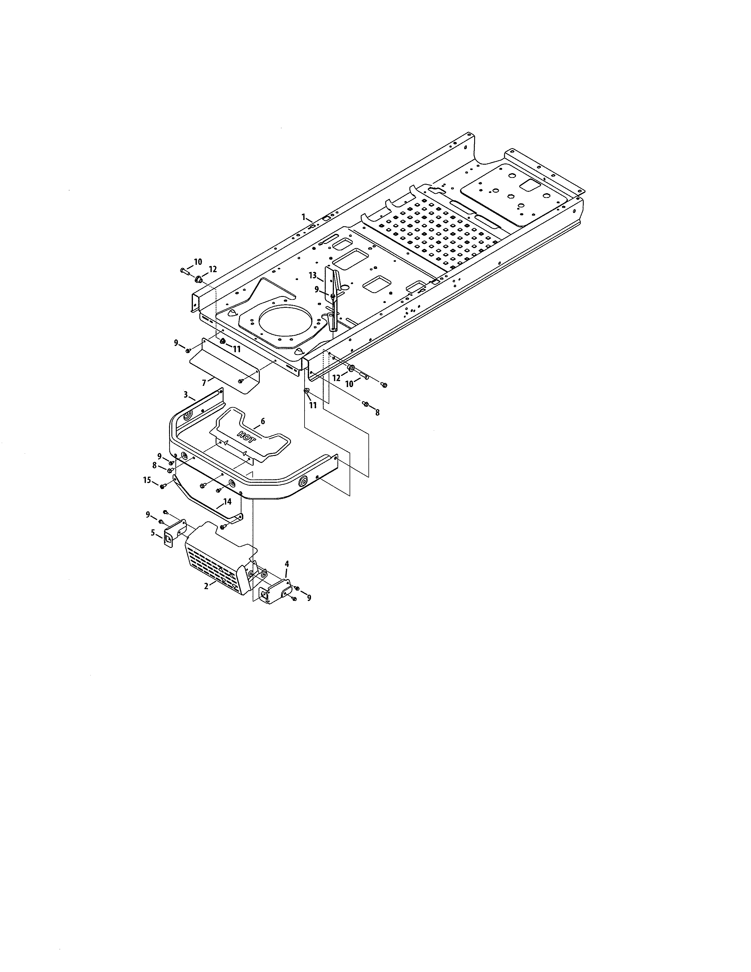 Frame/bumper Diagram and Parts List for 247204220  Craftsman Engine