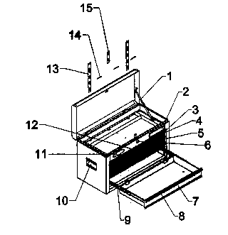 Chest Diagram and Parts List for 706656340  Craftsman Tool Stand & Cart