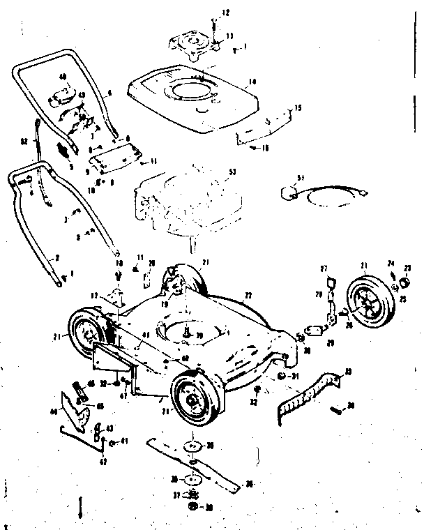 Replacement Parts Diagram and Parts List for 13191480  Craftsman Lawn Mower