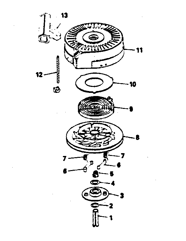Rewind Starter No. 590621 Diagram and Parts List for 143374082  Craftsman Engine