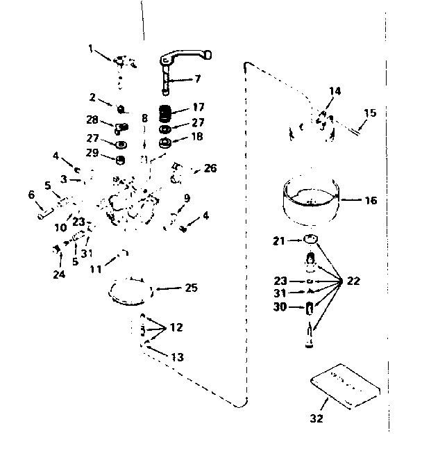 Carburetor Diagram and Parts List for 143HS40-55505G  Craftsman Engine