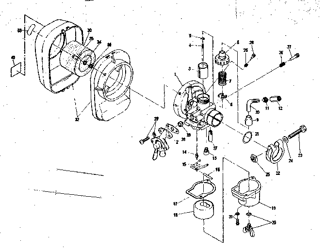 Carburetor Diagram and Parts List for 636796233  Craftsman Trimmer
