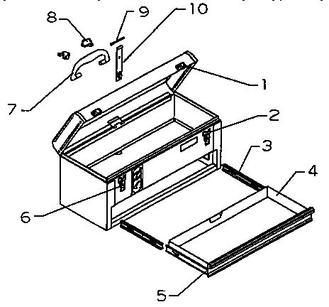 Unit Parts Diagram and Parts List for 706654000  Craftsman Tool Stand & Cart