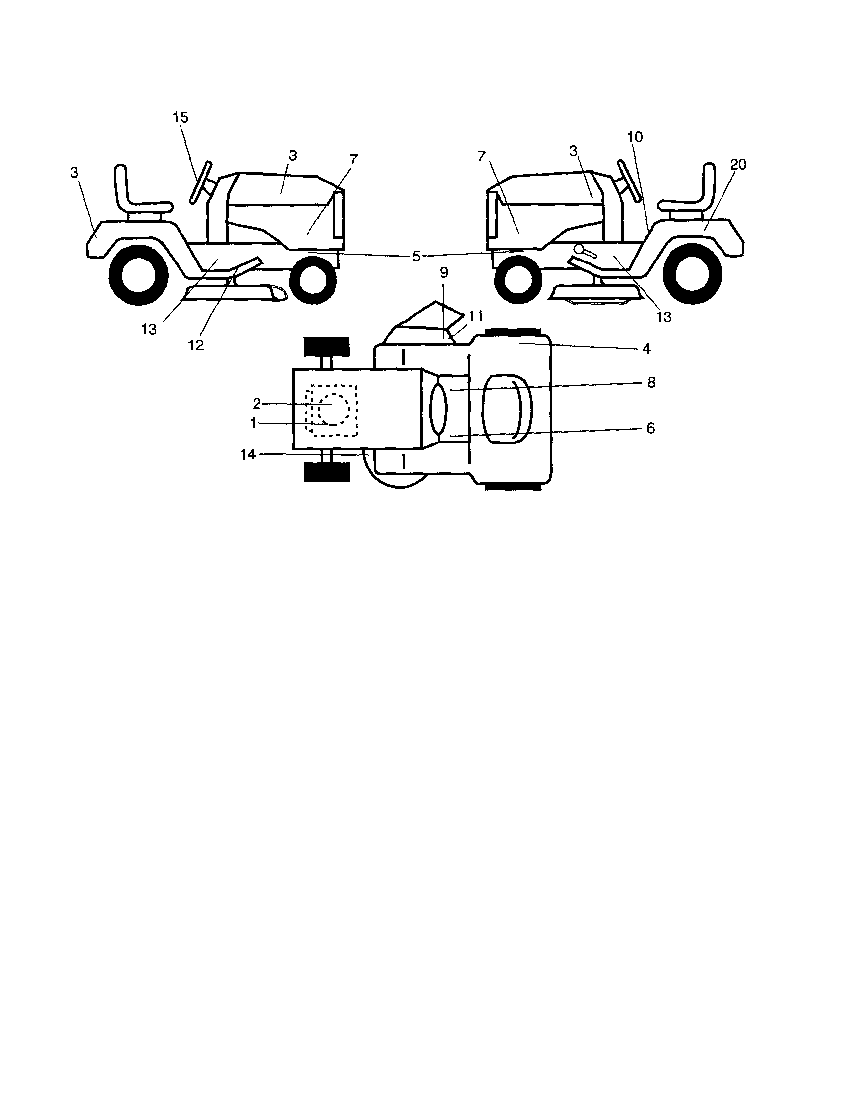 Decals Diagram and Parts List for 917253281  Craftsman Lawn Tractor