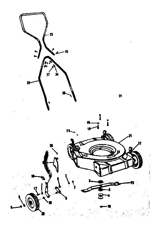 Replacement Parts Diagram and Parts List for 53691183  Craftsman Lawn Mower
