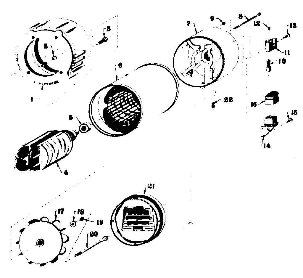 Stator Assembly Diagram and Parts List for 5803183-5  Craftsman Engine
