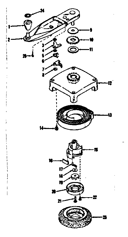 Self Starter No. 30135 Diagram and Parts List for 143103021  Craftsman Engine