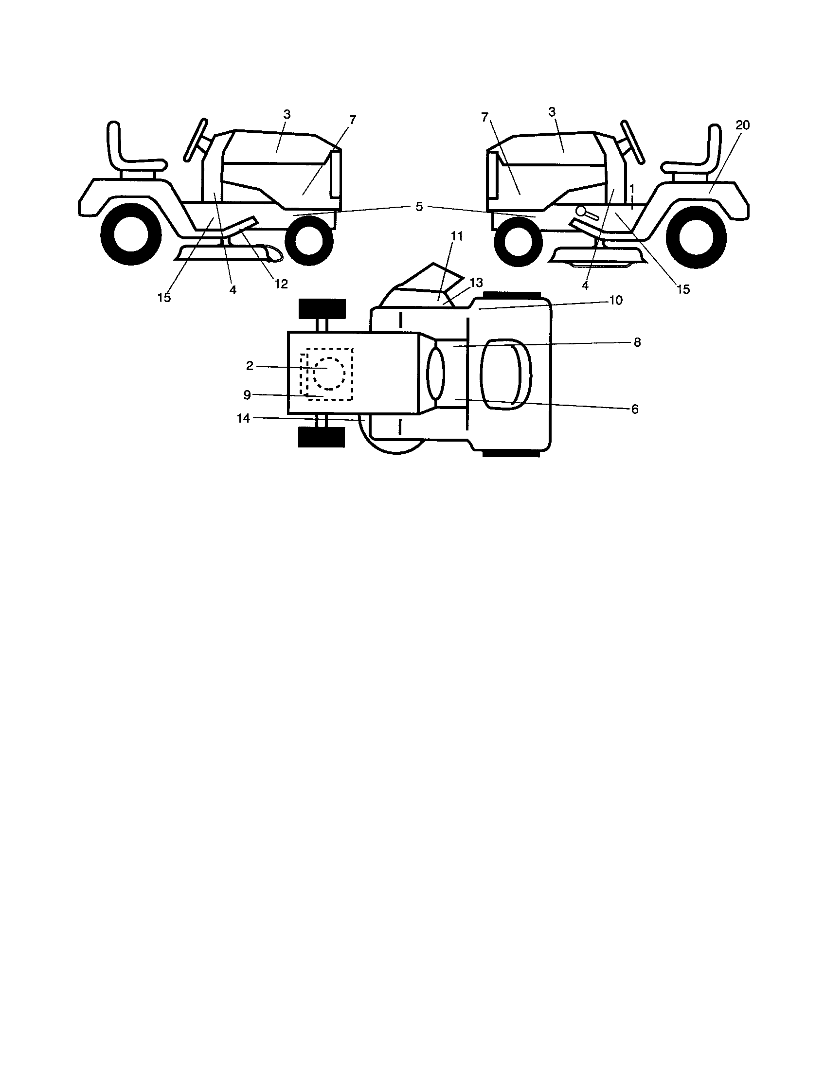 Decals Diagram and Parts List for 917256340  Craftsman Lawn Tractor