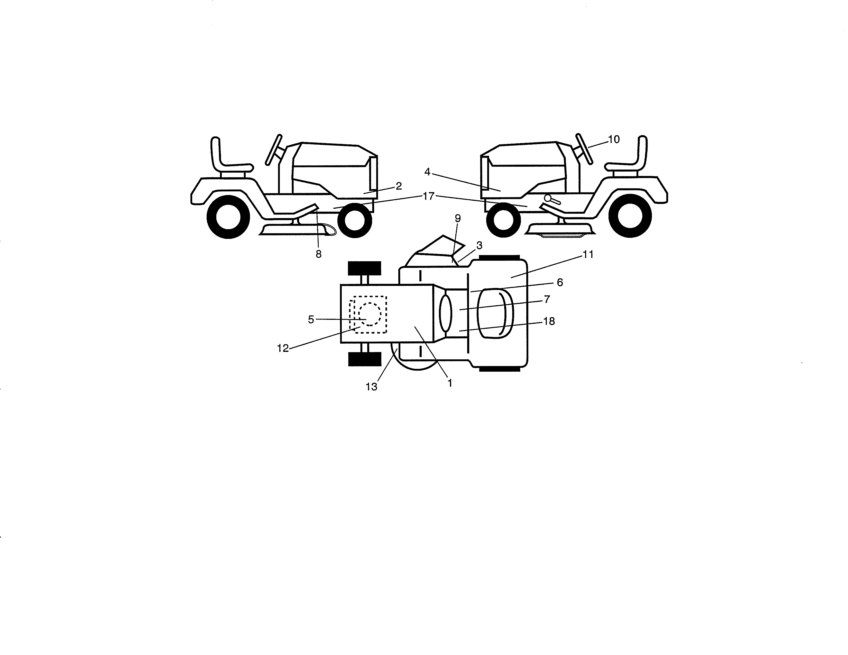 Decals Diagram and Parts List for 917990391  Craftsman Lawn Tractor