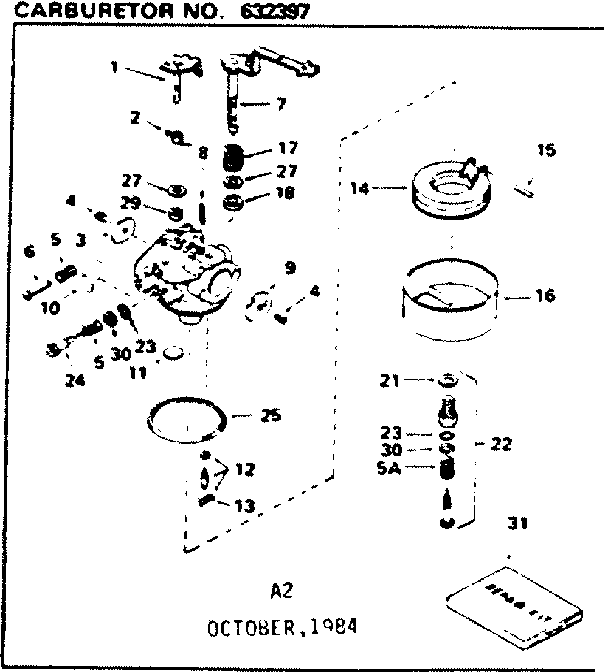 Replacement Parts Diagram and Parts List for 143632397  Craftsman Lawn Mower
