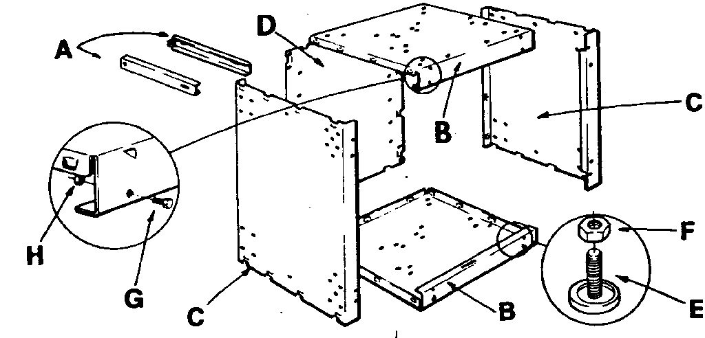 Unit Parts Diagram and Parts List for 22205-CABINETRADIALSAW  Craftsman Saw