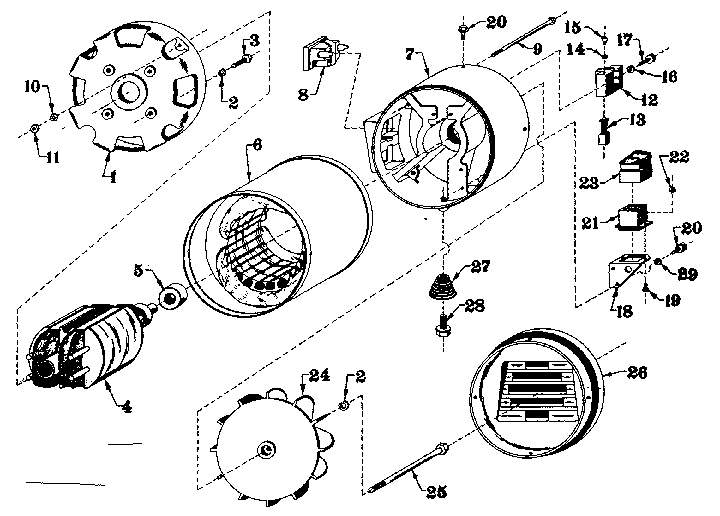Generator Diagram and Parts List for 5803192-2  Craftsman Generator