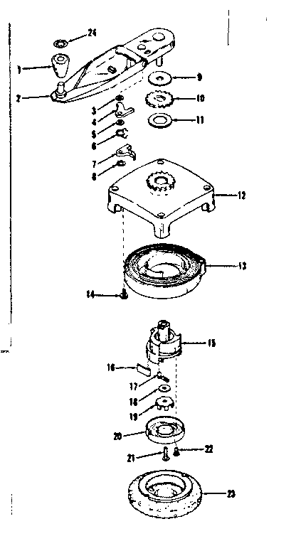 Self Starter No. 29295 Diagram and Parts List for 143102081  Craftsman Engine