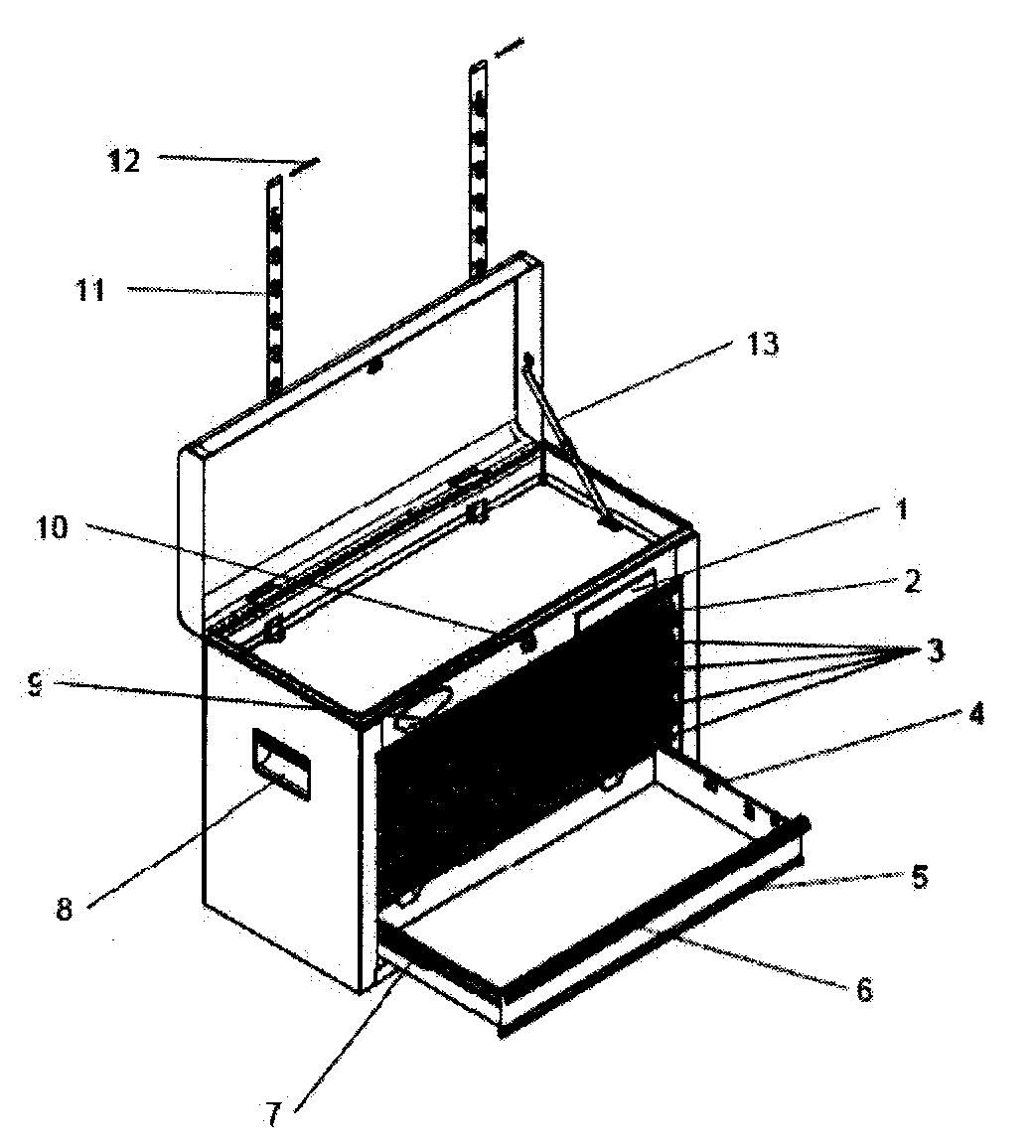 Cabinet Parts Diagram and Parts List for 706877540  Craftsman Tool Stand & Cart